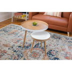 2-Piece Nestable End Tables for Living Room, Bedroom and Small Spaces