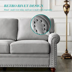 Linen Fabric Upholstery with Storage Loveseat (Beige)