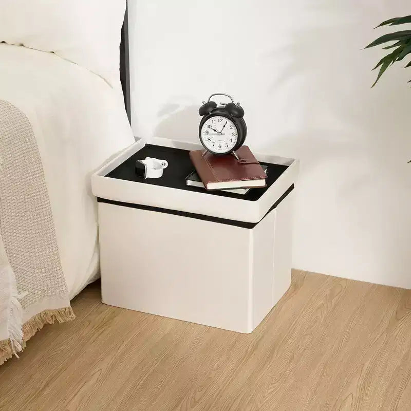 LUSIMO 16 panca contenitore pieghevole in velluto, cassapanca giocattoli, poggiapiedi, portata fino a 150 kg per camera da letto e soggiorno