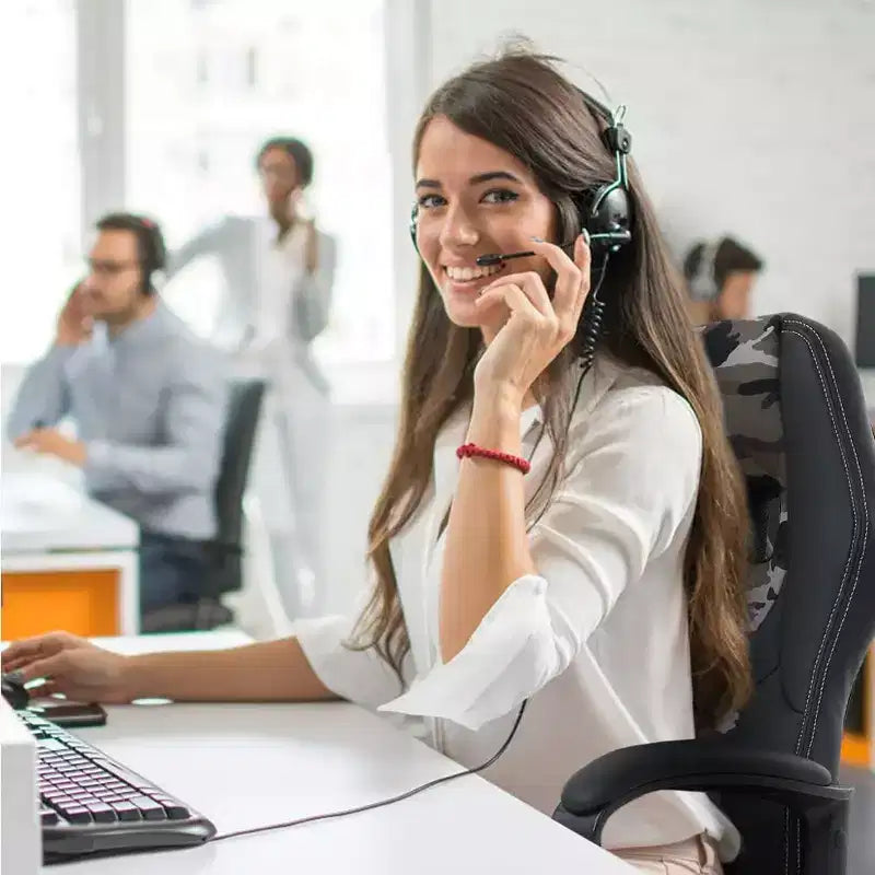 FDW Sedia da Ufficio Sedia da Gaming per PC Sedia da Scrivania Economica in Pelle PU Sedia da Computer Direzionale con Supporto Lombare per Donne e Uomini