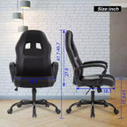 FDW Sedia da Ufficio Sedia da Gaming per PC Sedia da Scrivania Economica in Pelle PU Sedia da Computer Direzionale con Supporto Lombare per Donne e Uomini