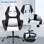 FDW Sedia da Ufficio Sedia da Gaming per PC Sedia da Scrivania Economica in Pelle PU Sedia da Computer Direzionale con Supporto Lombare per Donne e Uomini