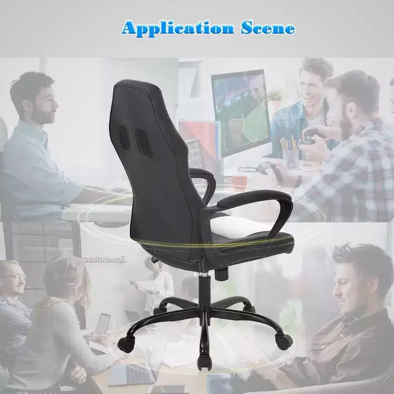 FDW Sedia da Ufficio Sedia da Gaming per PC Sedia da Scrivania Economica in Pelle PU Sedia da Computer Direzionale con Supporto Lombare per Donne e Uomini