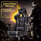 FDW PC Gaming Chair Desk Chair Office Chair Executive High Back PU Leather Racing Computer Chair with Lumbar Support Footrest