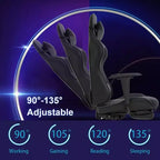 FDW PC Gaming Chair Desk Chair Office Chair Executive High Back PU Leather Racing Computer Chair with Lumbar Support Footrest