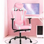 FDW PC Gaming Chair Desk Chair Office Chair Executive High Back PU Leather Racing Computer Chair with Lumbar Support Footrest