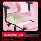 FDW PC Gaming Chair Desk Chair Office Chair Executive High Back PU Leather Racing Computer Chair with Lumbar Support Footrest