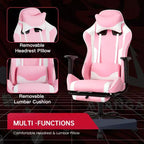 FDW PC Gaming Chair Desk Chair Office Chair Executive High Back PU Leather Racing Computer Chair with Lumbar Support Footrest