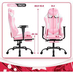 FDW PC Gaming Chair Desk Chair Office Chair Executive High Back PU Leather Racing Computer Chair with Lumbar Support Footrest