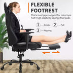 FDW PC Gaming Chair Desk Chair Office Chair Executive High Back PU Leather Racing Computer Chair with Lumbar Support Footrest