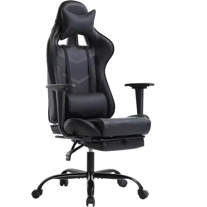 FDW PC Gaming Chair Desk Chair Office Chair Executive High Back PU Leather Racing Computer Chair with Lumbar Support Footrest