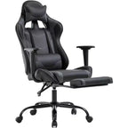 FDW PC Gaming Chair Desk Chair Office Chair Executive High Back PU Leather Racing Computer Chair with Lumbar Support Footrest