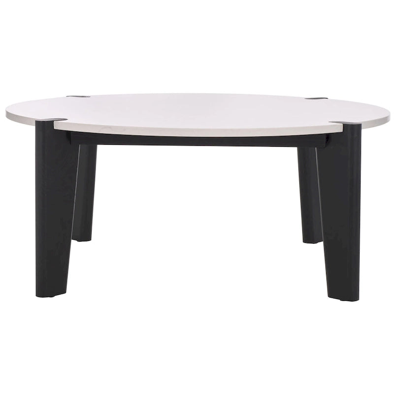 SAFAVIEH Couture Sarma Marble Top Round Coffee Table - 40 In. W x 40 In. D x 16 In. H - 40W x 40D x 16H