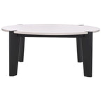 SAFAVIEH Couture Sarma Marble Top Round Coffee Table - 40 In. W x 40 In. D x 16 In. H - 40W x 40D x 16H