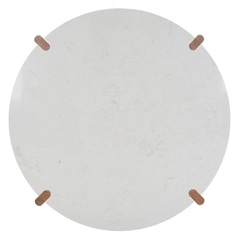 SAFAVIEH Couture Sarma Marble Top Round Coffee Table - 40 In. W x 40 In. D x 16 In. H - 40W x 40D x 16H