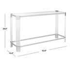 SAFAVIEH Couture orveig Acrylic Console Table - 52 W x 15 L x 29 H - 52Wx15Dx29H