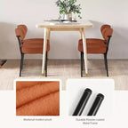 JIONJOY Sedia da Pranzo Accent Imbottita in Teddy con Gambe in Metallo Set da 2