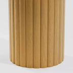 Dovelina Tavolo da pranzo rotondo Mid-Century in legno Tavolo da cucina per 4 persone - Legno naturale