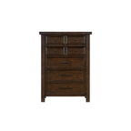 Salma 5 Piece Brown Modern Storage Sleigh Platform Bedroom Set