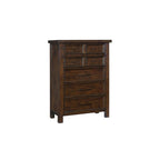 Salma 5 Piece Brown Modern Storage Sleigh Platform Bedroom Set