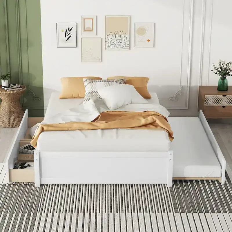 Letto matrimoniale con due cassetti