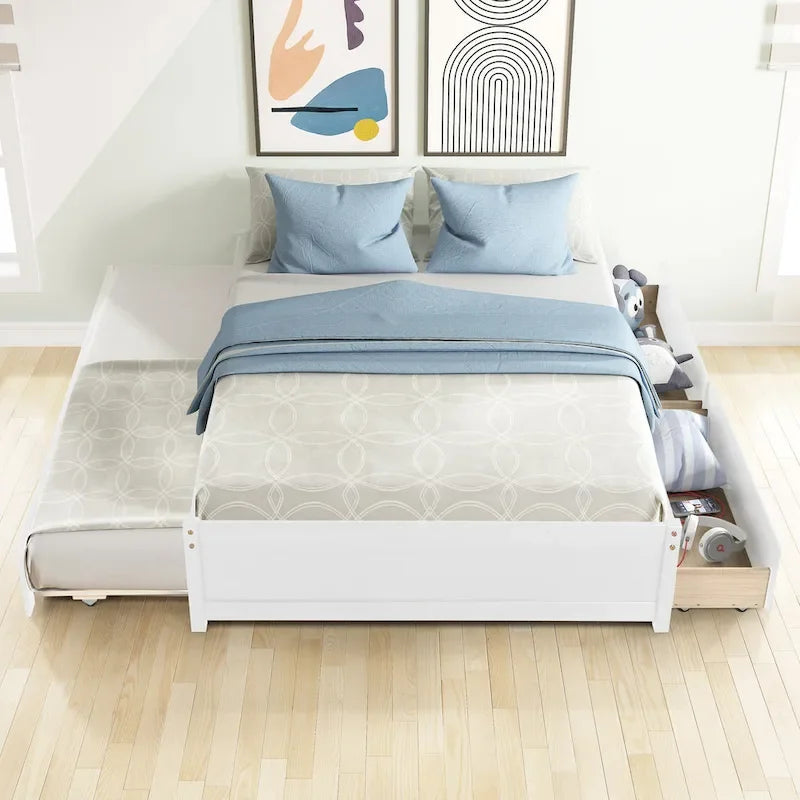 Letto matrimoniale con due cassetti