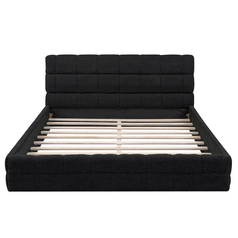 Queen Size Upholstered Platform Bed For Bedroom