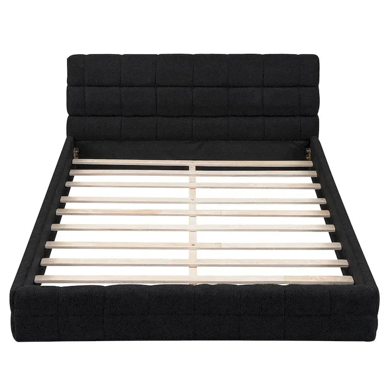 Queen Size Upholstered Platform Bed For Bedroom