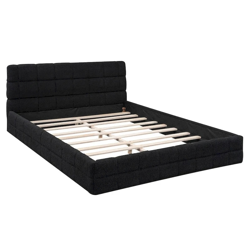 Queen Size Upholstered Platform Bed For Bedroom