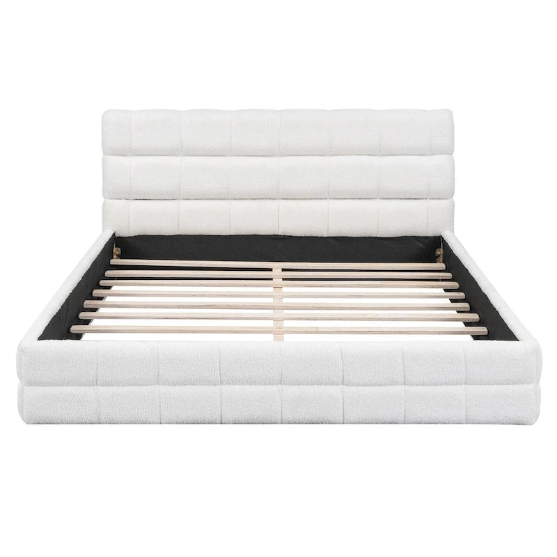 Queen Size Upholstered Platform Bed For Bedroom