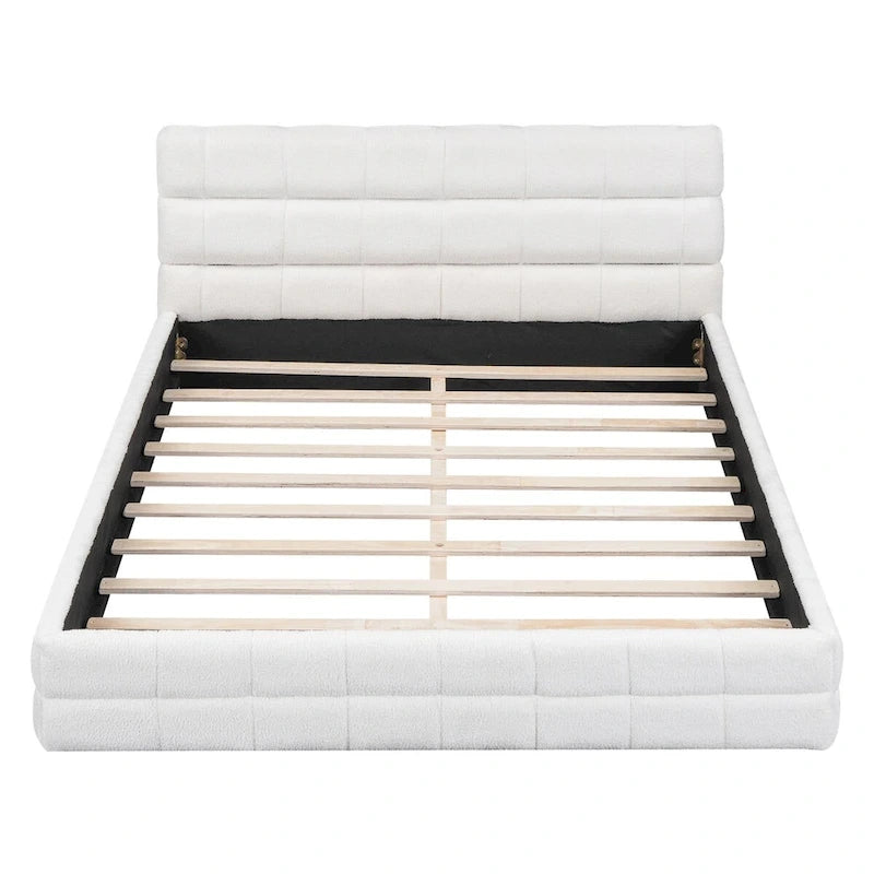 Queen Size Upholstered Platform Bed For Bedroom