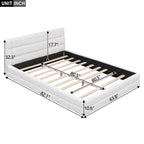 Queen Size Upholstered Platform Bed For Bedroom