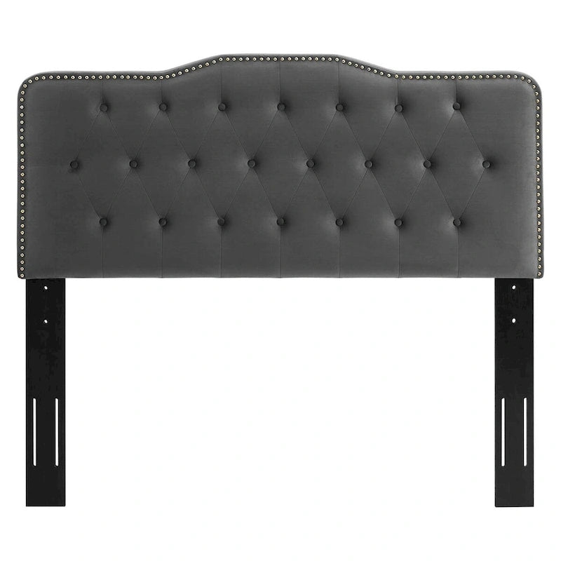 Amber Tufted Performance Velvet Twin Platform Bed