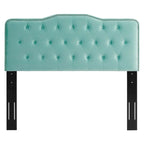Amber Tufted Performance Velvet Twin Platform Bed