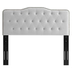 Amber Tufted Performance Velvet Twin Platform Bed