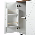 Large Rolling Kitchen Island with Storage and Power Supply