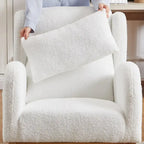 Modern Accent High Backrest Living Room Lounge Arm Rocking Chair, Two Side Pocket