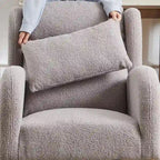 Modern Accent High Backrest Living Room Lounge Arm Rocking Chair, Two Side Pocket