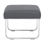 Studio Designs Home Allure Rectangular Metal Blended Leather Modern Ottoman