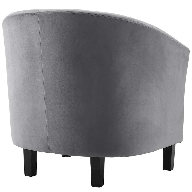 Silver Orchid Streitmann Channel Tufted Velvet Armchair (Set of 2)