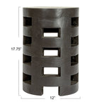 Wood Stool with Textured Surface