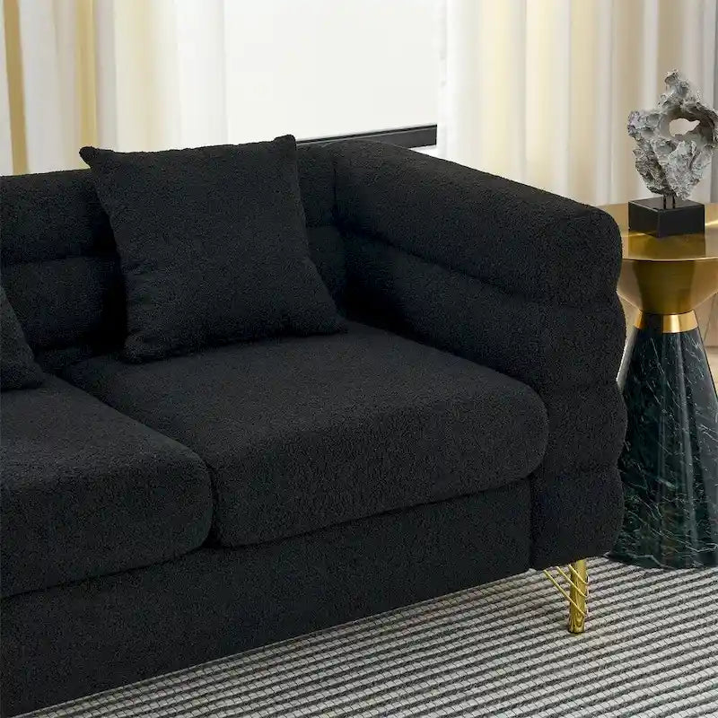 81.5 Oversized 5-Seater L-Shaped Sectional Corner Sofa w/ 3 Cushions