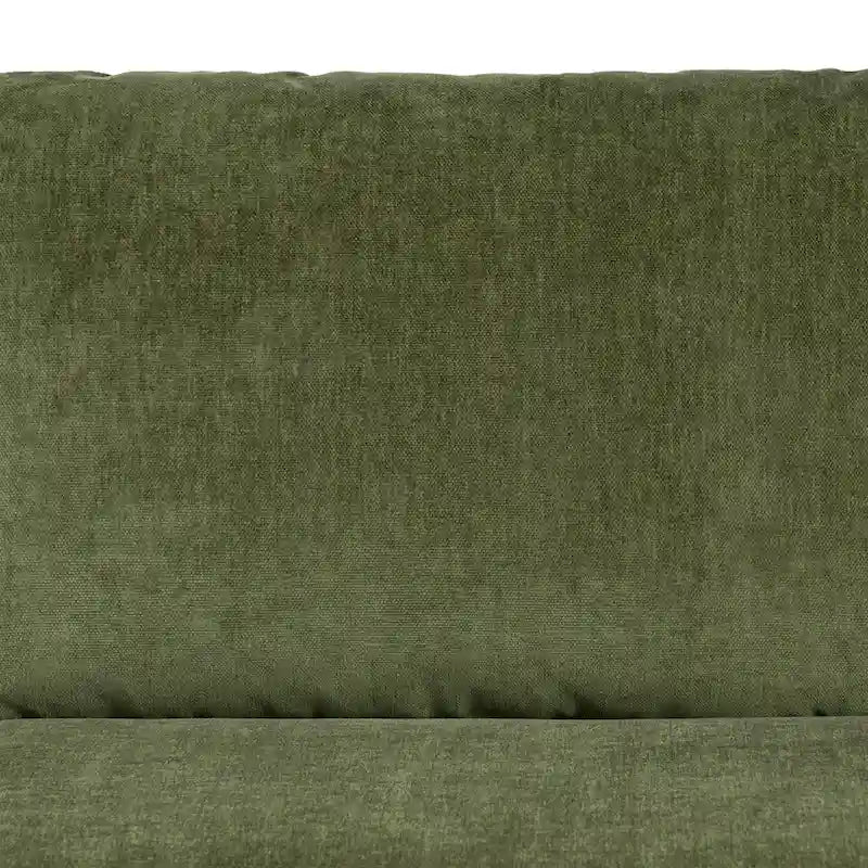 Divano componibile Poly & Bark Lucerne con chaise longue extra-large in velluto verde anticato