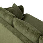 Divano componibile Poly & Bark Lucerne con chaise longue extra-large in velluto verde anticato
