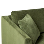 Divano componibile Poly & Bark Lucerne con chaise longue extra-large in velluto verde anticato