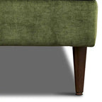 Divano componibile Poly & Bark Lucerne con chaise longue extra-large in velluto verde anticato