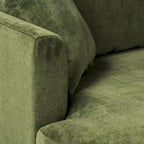 Divano componibile Poly & Bark Lucerne con chaise longue extra-large in velluto verde anticato