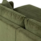 Divano componibile Poly & Bark Lucerne con chaise longue extra-large in velluto verde anticato