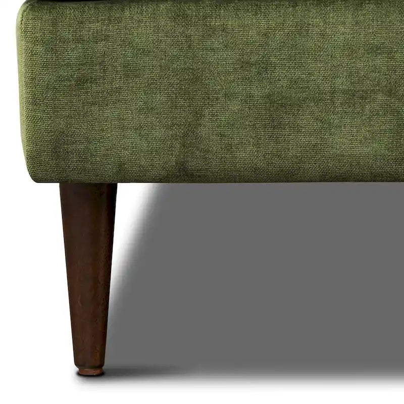Divano componibile Poly & Bark Lucerne con chaise longue extra-large in velluto verde anticato