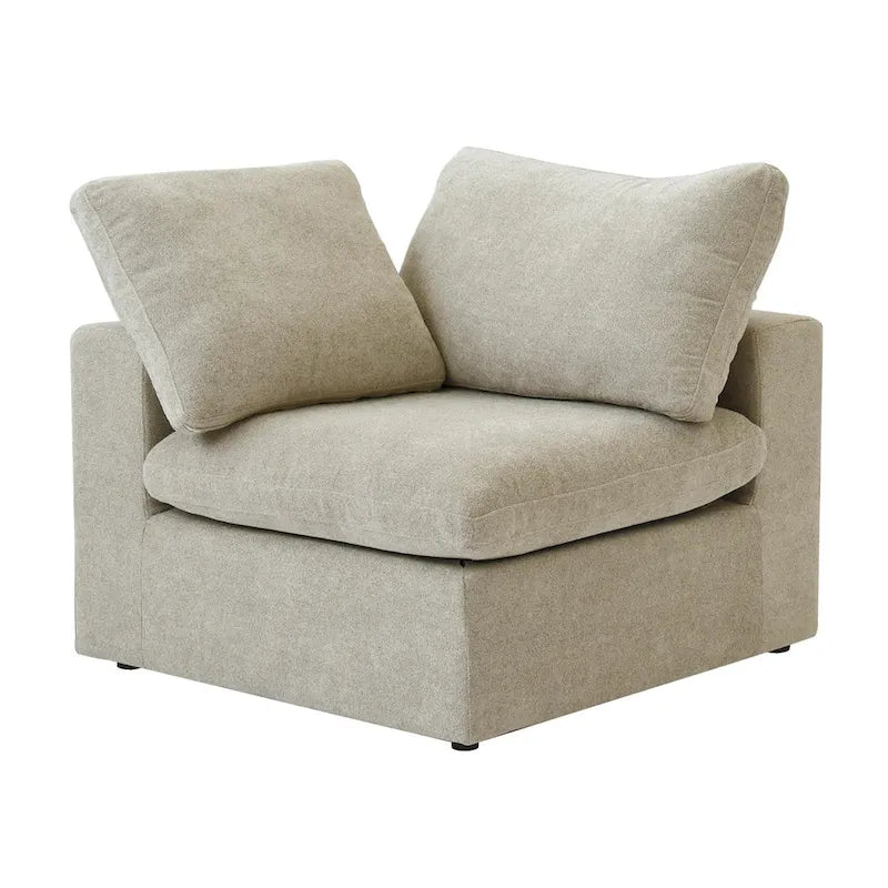 Commix Down Filled Corner Sectional Sofa 5-seats Couch with Ottoman